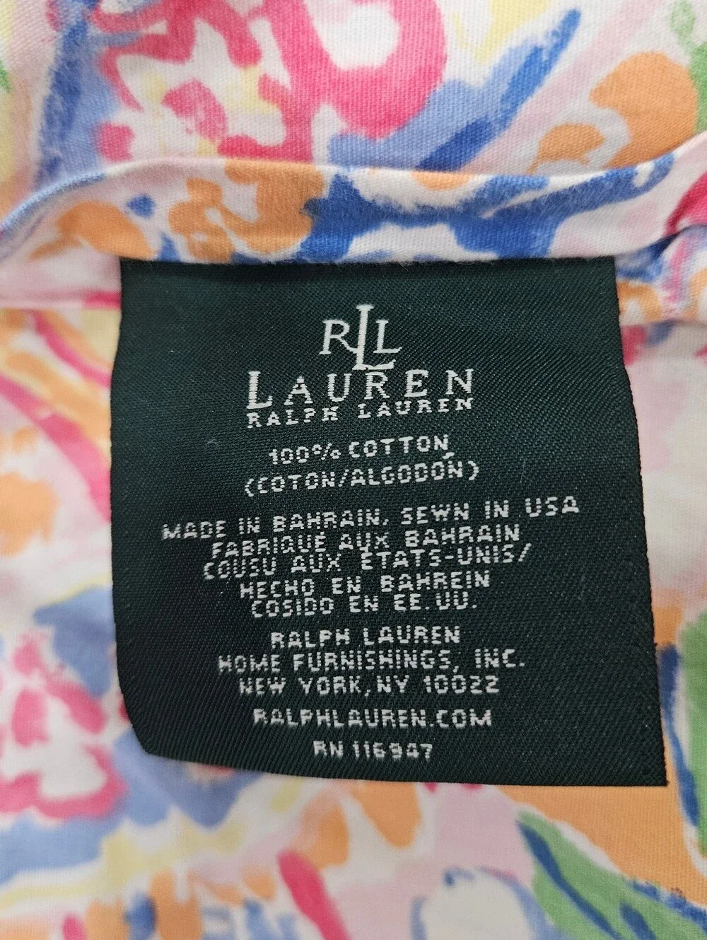 VTG Ralph Lauren Springdale Paisley F/Q Multicolor Floral Comforter Cotton 90s
